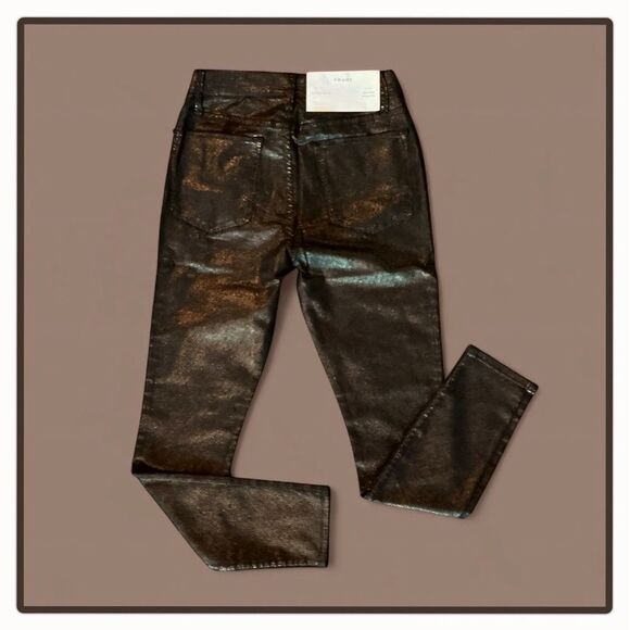 Frame Denim Le High Metallic Skinny Ankle Jeans - Picture 11 of 16